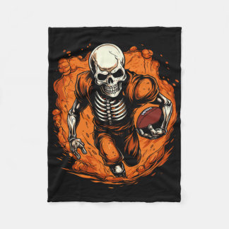 American Footll Skeleton Footll Player Halloween S Fleecedecke