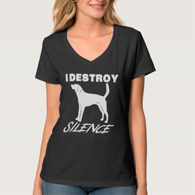 American Fox Hound   I Destroy Silence T-Shirt (Vorderseite)
