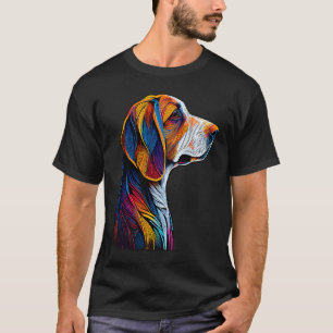 American Foxhound Abstrakte Linie T-Shirt