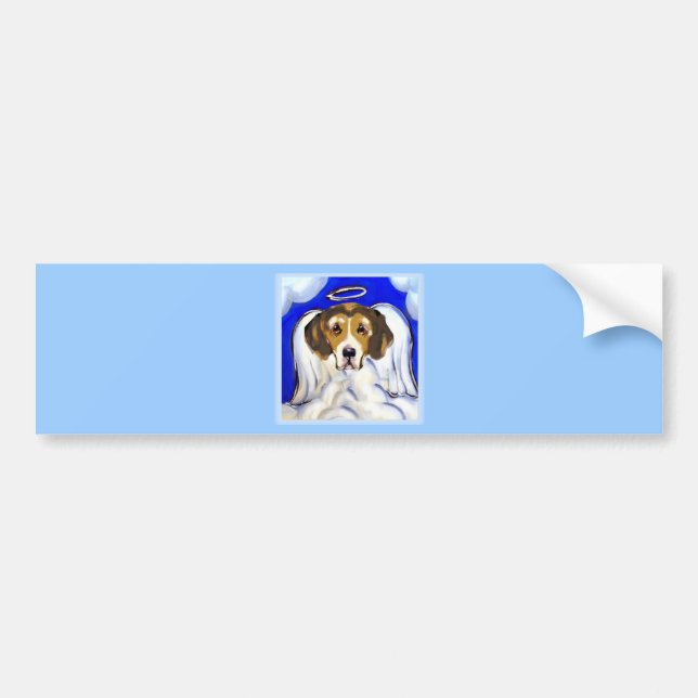 American Foxhound Angel Autoaufkleber (Vorne)