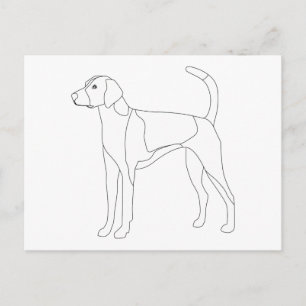 American Foxhound Bereit zur Farbe und Anpassung Postkarte