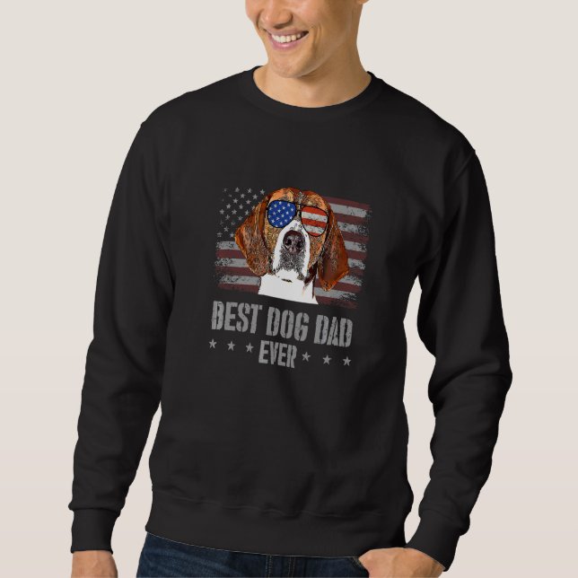 American Foxhound Best Dog Vater je Retro USA Amer Sweatshirt (Vorderseite)