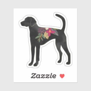 American Foxhound Boho Dog Breed Silhouette Aufkleber