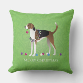 American Foxhound Christmas - Feliz Naughty Dog Kissen