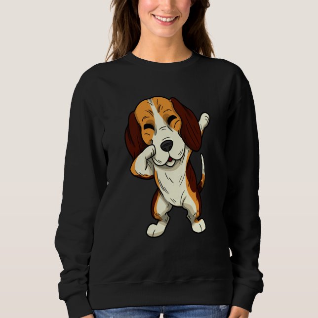 American Foxhound Dog Dogs Dabbing American Sweatshirt (Vorderseite)