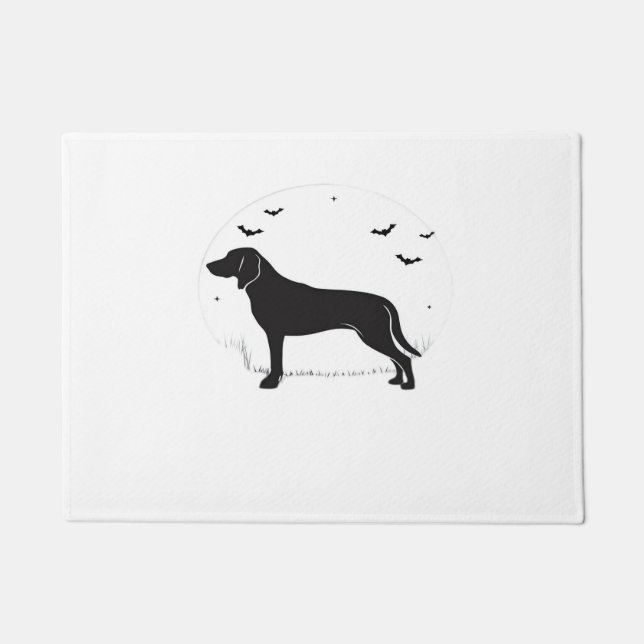 American Foxhound Dog - Halloween Moon Silhouette Fußmatte (Vorderseite)