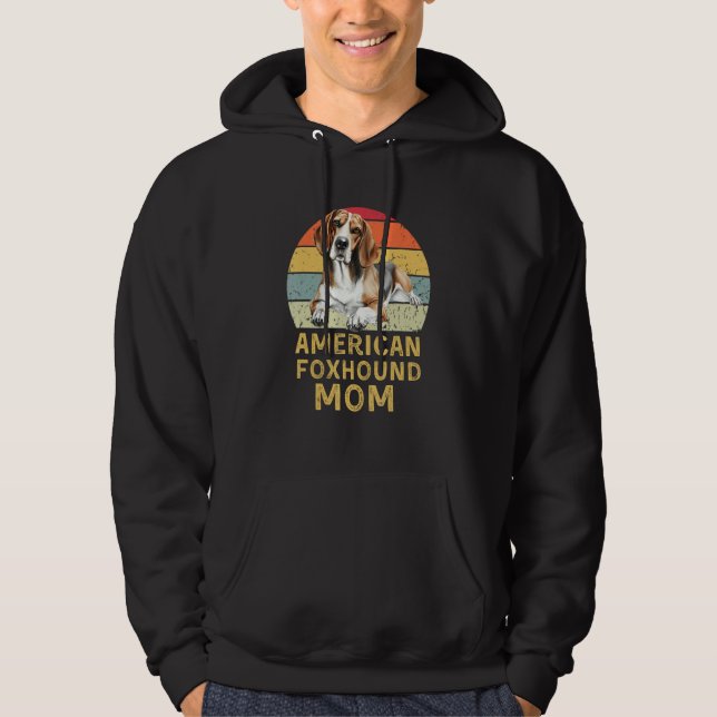 American Foxhound Dog Mom Retro My Dogs Are My Car Hoodie (Vorderseite)