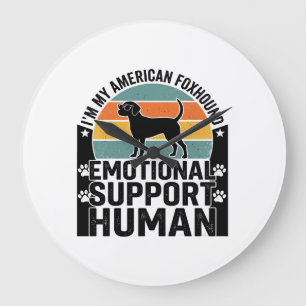 American Foxhound Emotionaler Unterstützungsmensch Große Wanduhr