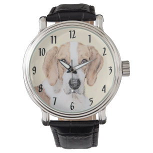 American Foxhound-Gemälde - Süße originelle Hundek Armbanduhr