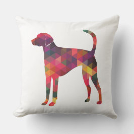 American Foxhound Geo Pattern Silhouette - Multi Kissen