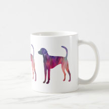 American Foxhound Geo Pattern Silhouette Pink