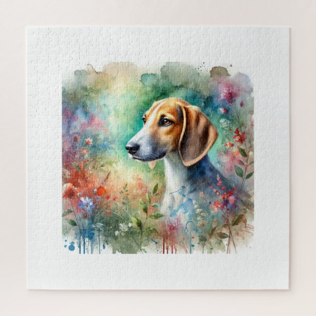 American Foxhound in Watercolor 200624AREF103 - Wa Puzzle (Vertikal)