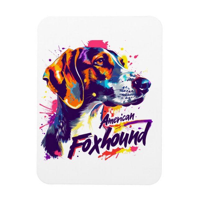 American Foxhound Magnet (Vertikal)
