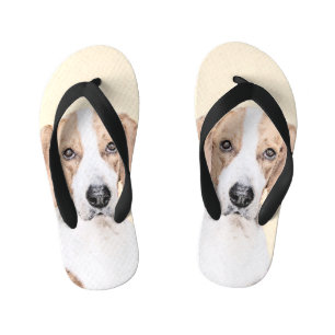 American Foxhound Painting - Niedliche Original Do Kinderbadesandalen