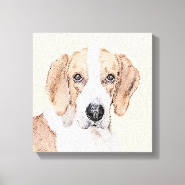 American Foxhound Painting - Niedliche Original Do Leinwanddruck (Vorderseite)