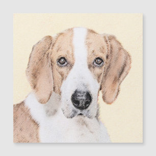 American Foxhound Painting - Niedliche Original Do Magnetkarte