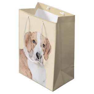 American Foxhound Painting - Niedliche Original Do Mittlere Geschenktüte