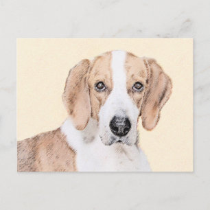 American Foxhound Painting - Niedliche Original Do Postkarte