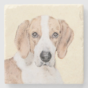 American Foxhound Painting - Niedliche Original Do Steinuntersetzer