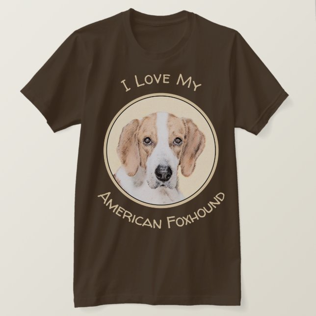 American Foxhound Painting - Niedliche Original Do T-Shirt (Design vorne)