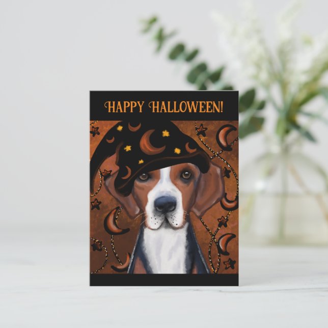 American Foxhound Postkarte (Stehend Vorderseite)