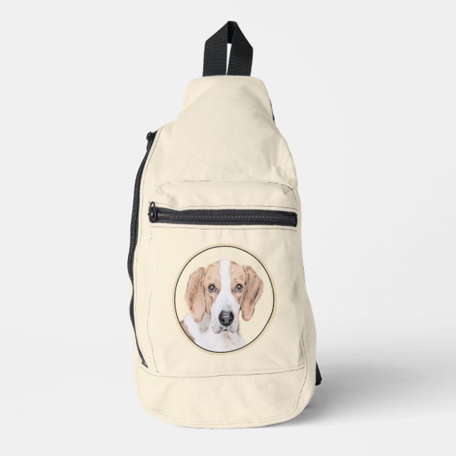 American Foxhound Red Walker Niedliche Malerei Dog Crossbody Bag (Vorderseite)