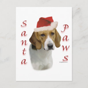 American Foxhound Santa Paws Feiertagspostkarte