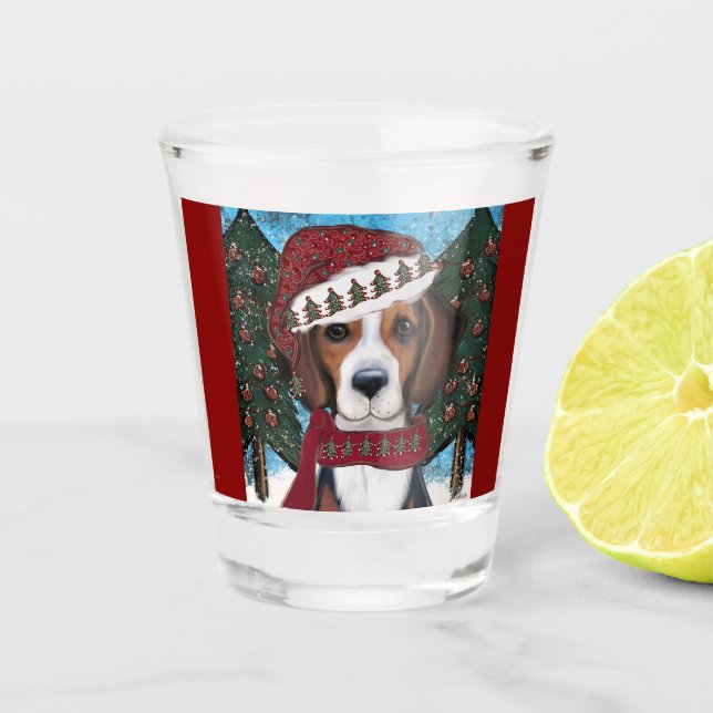 American Foxhound Schnapsglas (Vorderseite)