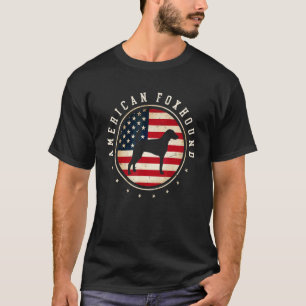 American Foxhound USA-Flagge 4. Juli Hundemutter V T-Shirt