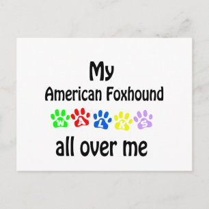 American Foxhound Walking Design Postkarte