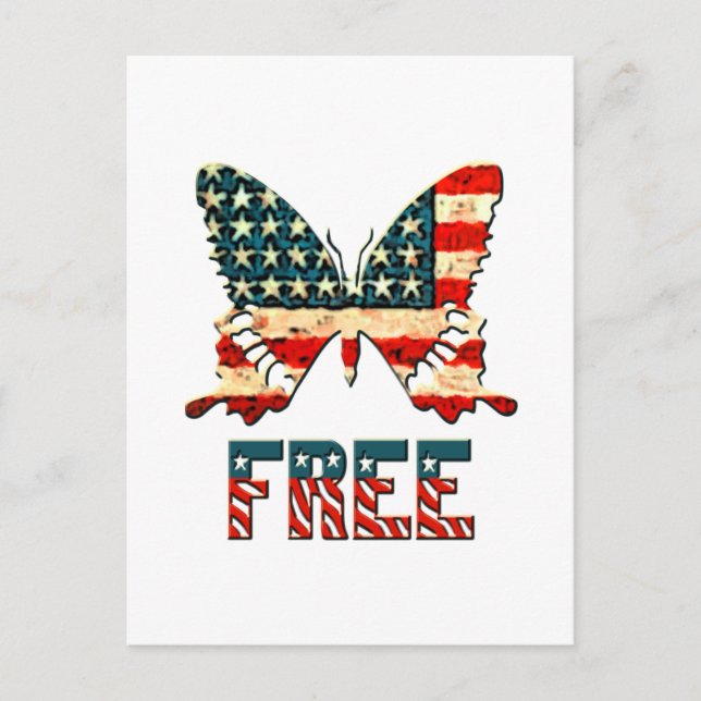 American Freedom Butterfly Postkarte (Vorderseite)