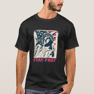 American Freedom Glory Flag Flying America Ind T-Shirt