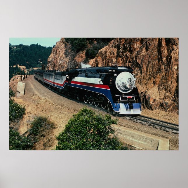 American Freedom Train 4449 in Cape Horn, Kaliforn Poster (Vorne)