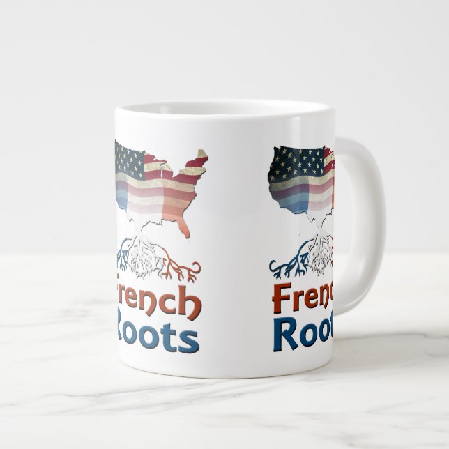 American French Roots Jumbo-Tasse (Vorderseite Rechts)