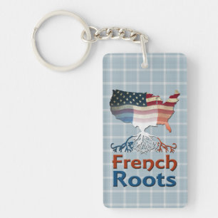 American French Roots Keyring Schlüsselanhänger