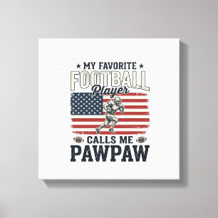 American-Fußball-Papaya-Vintage-Amerikanische-Flag Leinwanddruck