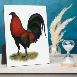 American Game BB Black Red Rooster Fotoplatte