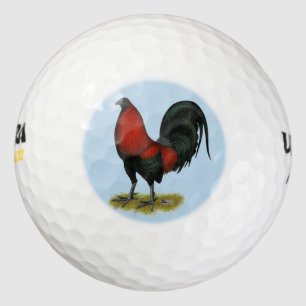 American Game BB Black Red Rooster Golfball