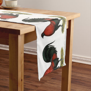 American Game BB Black Red Rooster Kurzer Tischläufer