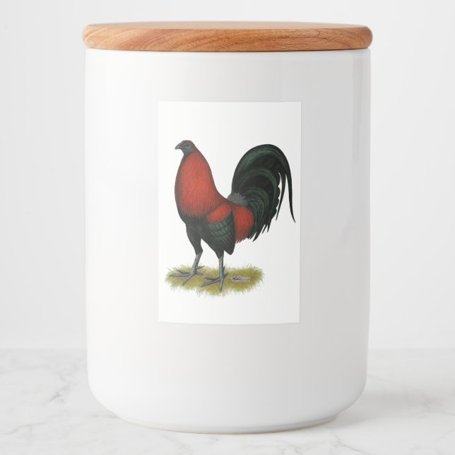 American Game BB Black Red Rooster Lebensmitteletikett (Vorderseite)
