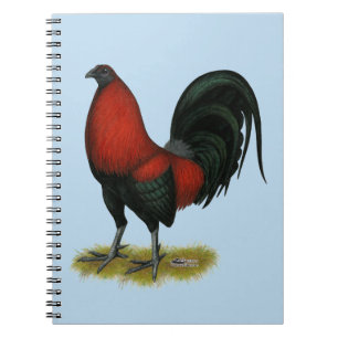 American Game BB Black Red Rooster Notizblock