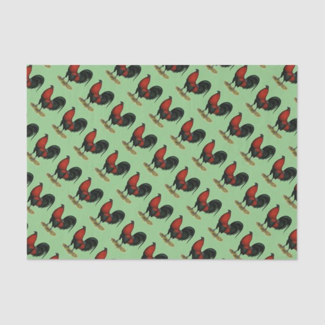 American Game BB Black Red Rooster Seidenpapier (Vorderseite)