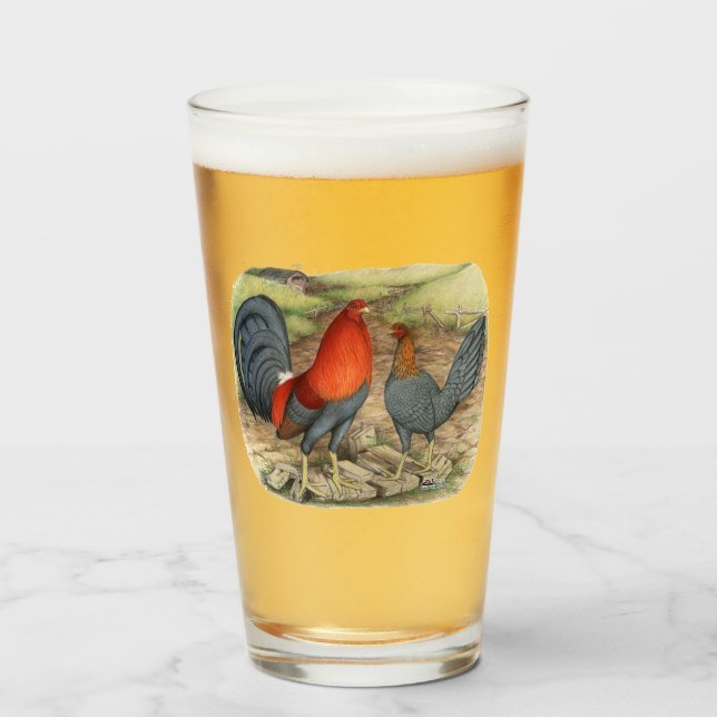 American Game Blue Reds Glas (Vorne (Gefüllt))