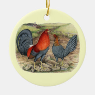 American Game Blue Reds Keramikornament