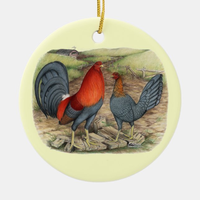 American Game Blue Reds Keramikornament (Vorne)