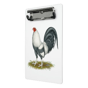 American Game Silver Blue Gamecock Mini Klemmbrett