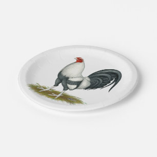 American Game Silver Gamecock Pappteller