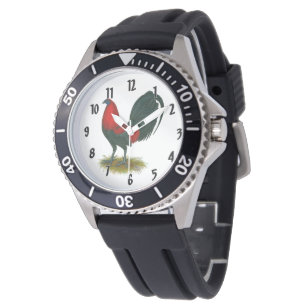 American Gamecock: Brown Red Armbanduhr