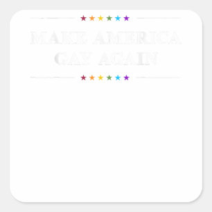 American Gay wieder Funny Gay Pride Monat Quadratischer Aufkleber