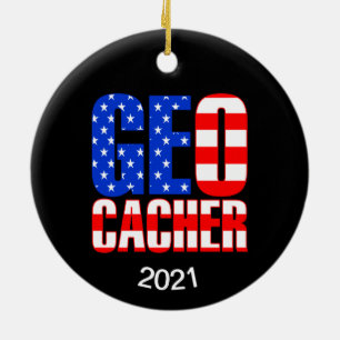 American Geocacher Keramik Ornament